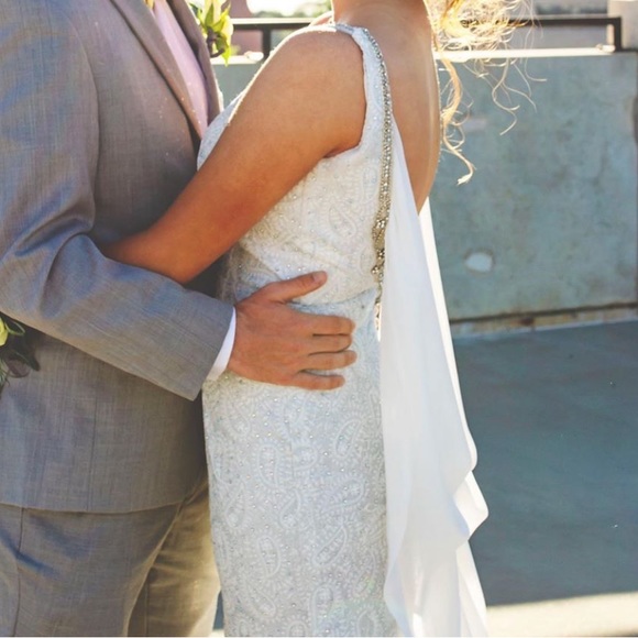 Vienna Prom Dress Sz 2 white AB crystals wedding - Picture 7 of 8